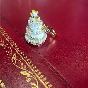 Juicy Couture Gold and White Cake Pendant